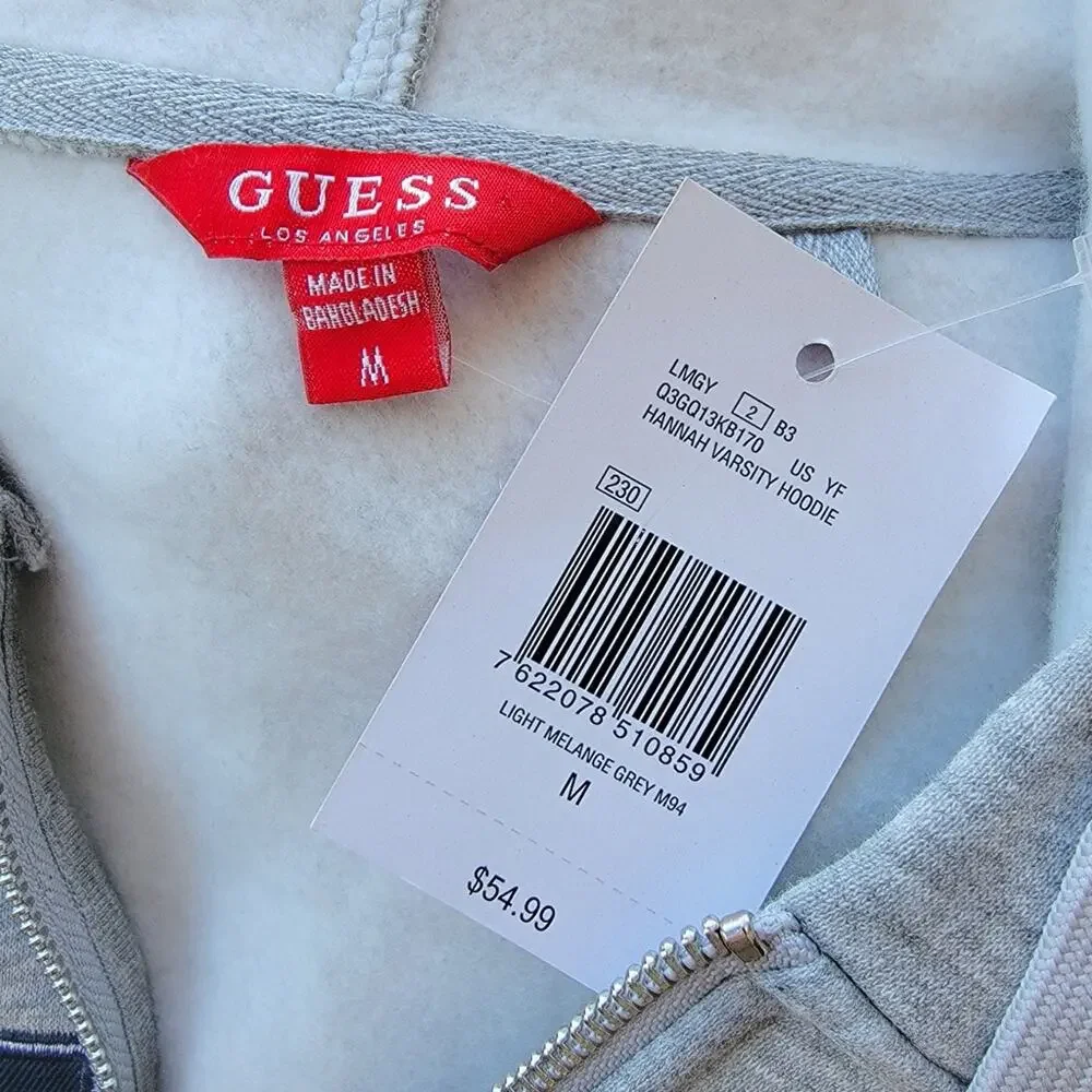 Guess Hannah Quarter Zip Cropped Varsity Hoodie - Picture 4 of 4